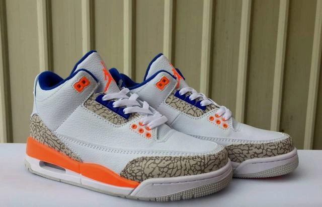 Air Jordan 3 White Orange-1