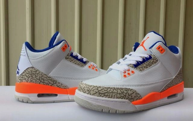 Air Jordan 3 White Orange-1