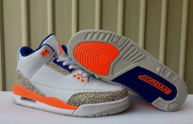 Air Jordan 3 White Orange-1