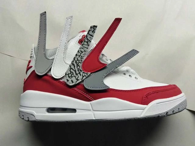 Air Jordan 3 White Red Manuscript-1