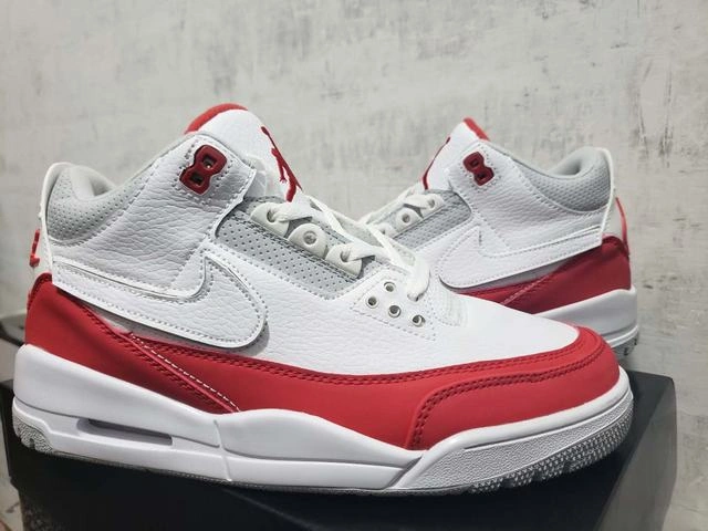 Air Jordan 3 White Red Manuscript-1