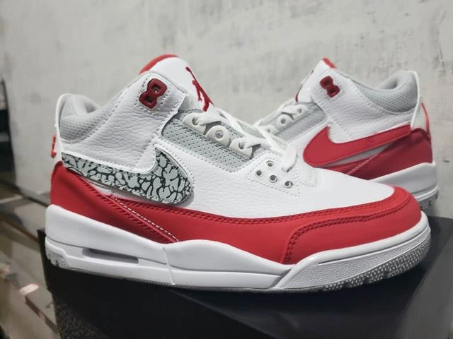 Air Jordan 3 White Red Manuscript-1