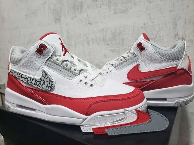 Air Jordan 3 White Red Manuscript-1