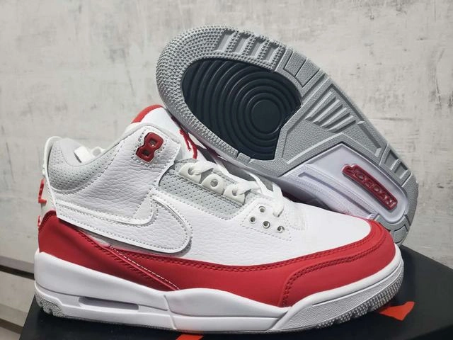 Air Jordan 3 White Red Manuscript-1