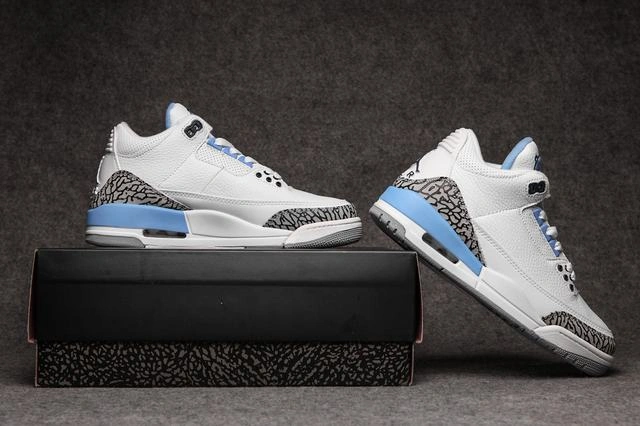 Air Jordan 3 white blue-1