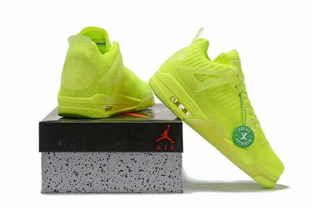 Cheap Air Jordan 4 Flyknit Low Volt Yellow