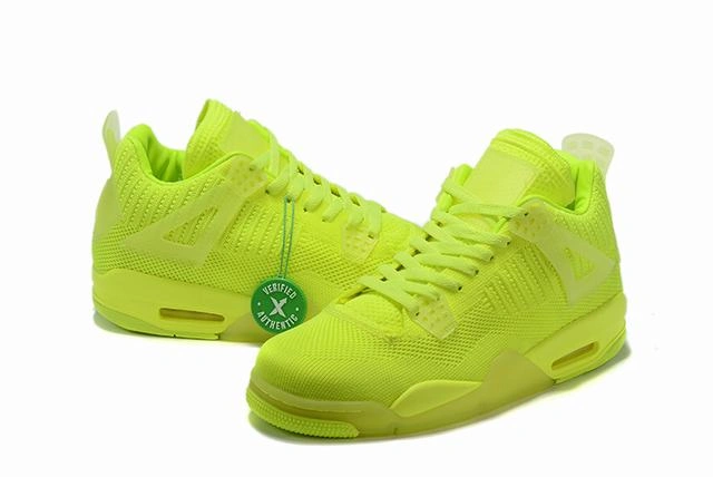 Cheap Air Jordan 4 Flyknit Low Volt Yellow