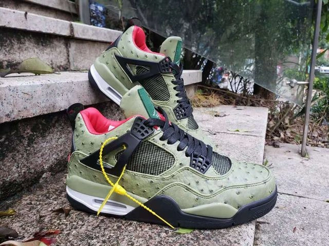 Air Jordan 4 Green Red Black-1