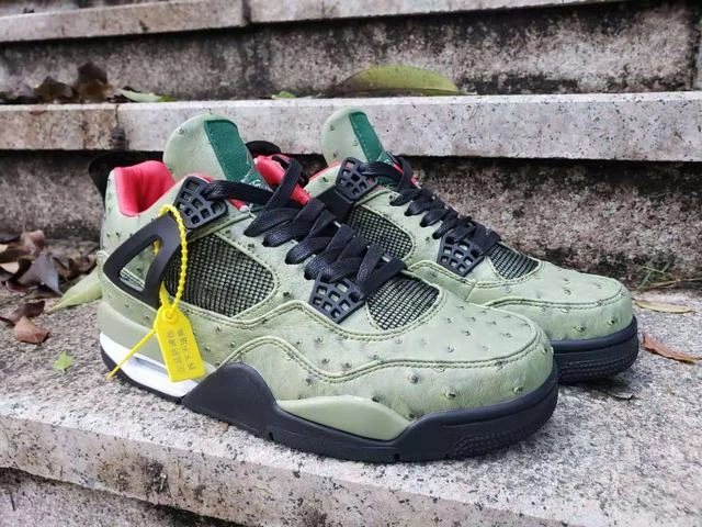 Air Jordan 4 Green Red Black-1