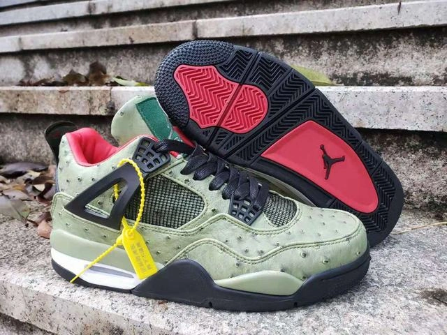 Air Jordan 4 Green Red Black-1