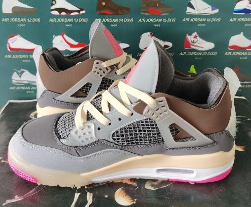 Air Jordan 4 Grey Pink For Women