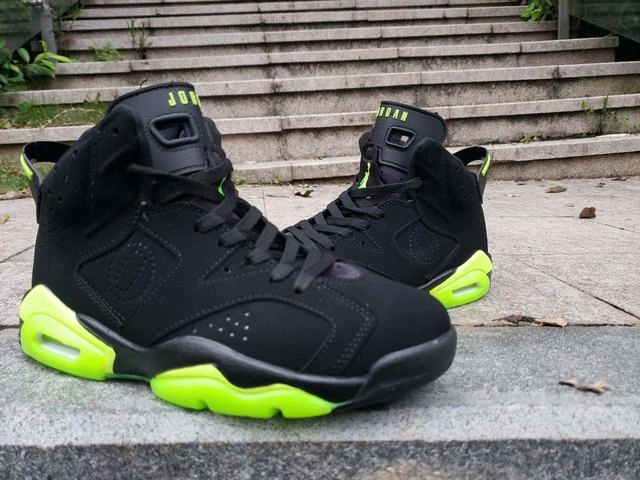 Air Jordan 4 Retro Black Fluorescent Green-1