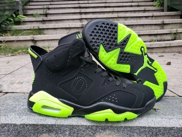 Air Jordan 4 Retro Black Fluorescent Green-1
