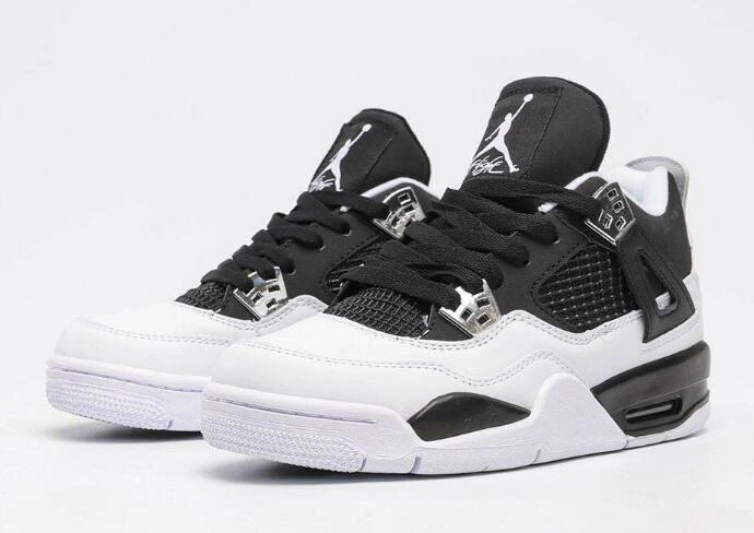 Air Jordan 4 Retro Black White-1