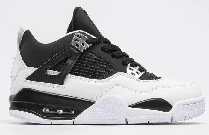 Air Jordan 4 Retro Black White-1
