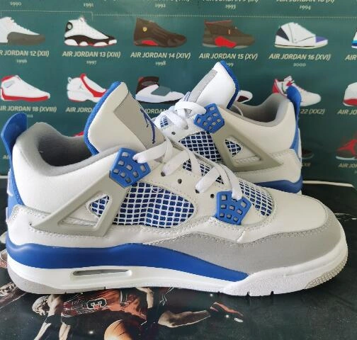 Air Jordan 4 Retro White Blue-1