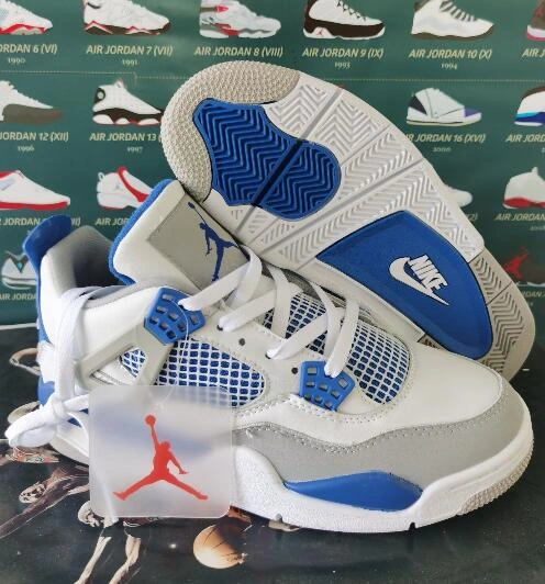Air Jordan 4 Retro White Blue-1