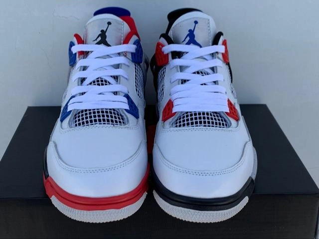 Air Jordan 4 White Black Red Gray Blue