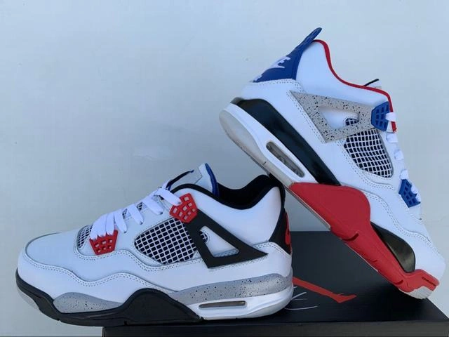 Air Jordan 4 White Black Red Gray Blue