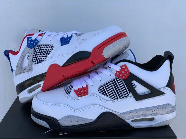 Air Jordan 4 White Black Red Gray Blue