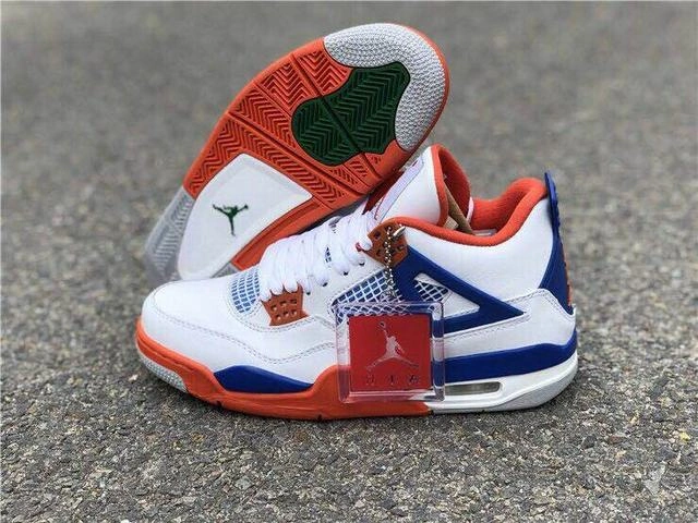 Air Jordan 4 White Blue Red-1