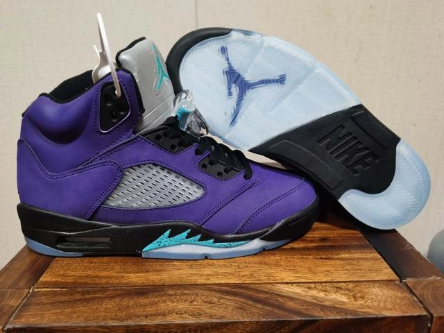 Air Jordan 5 Black Purple Grapes Women