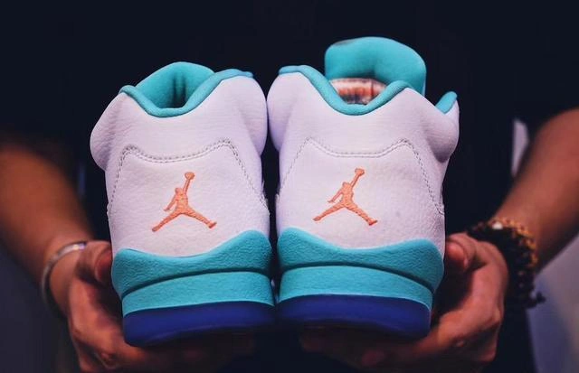 Affordable Air Jordan 5 Light Aqua-1