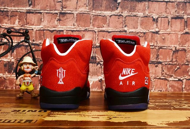 Air Jordan 5 Red Black White-1