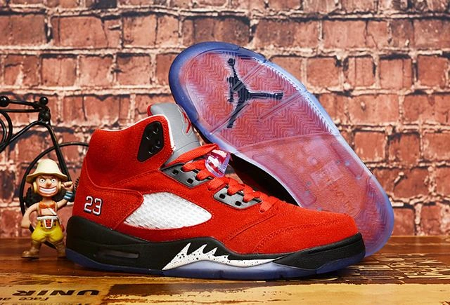 Air Jordan 5 Red Black White-1