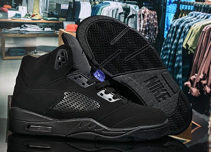 Air Jordan 5 Retro All Black-1