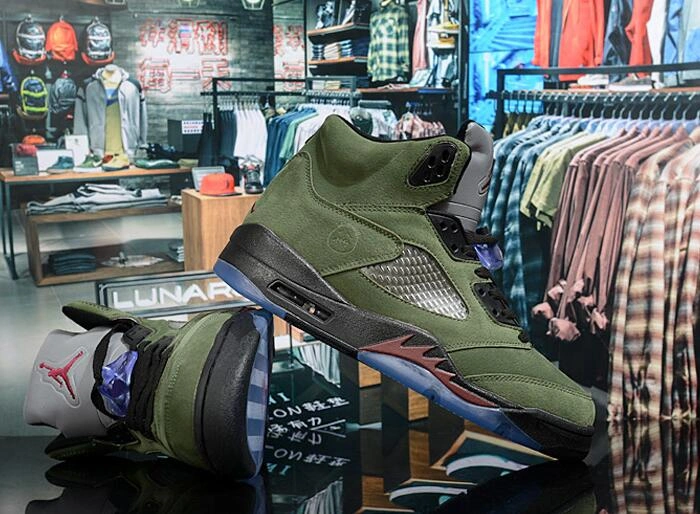 Air Jordan 5 Retro Army Green-1