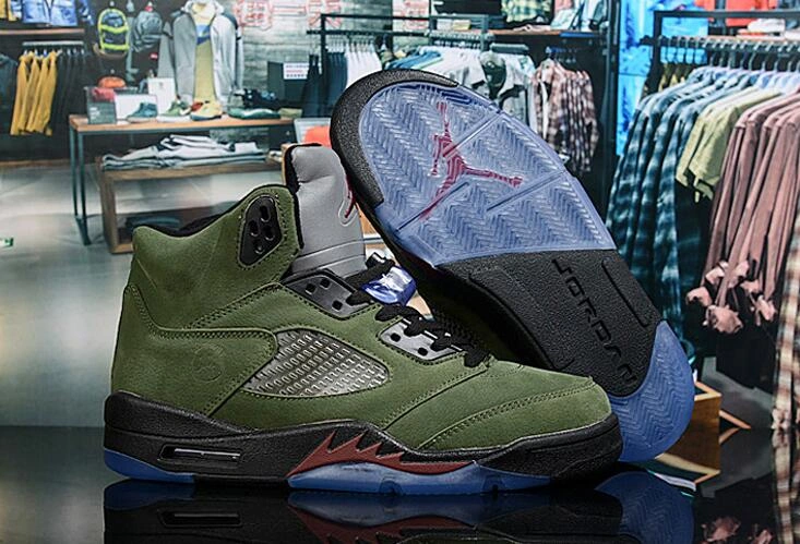 Air Jordan 5 Retro Army Green-1