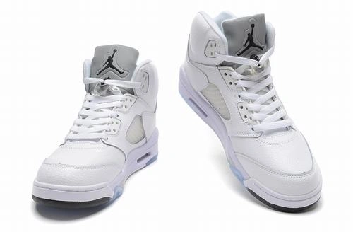 Air Jordan 5 Retro White Metallic Silver