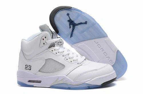 Air Jordan 5 Retro White Metallic Silver