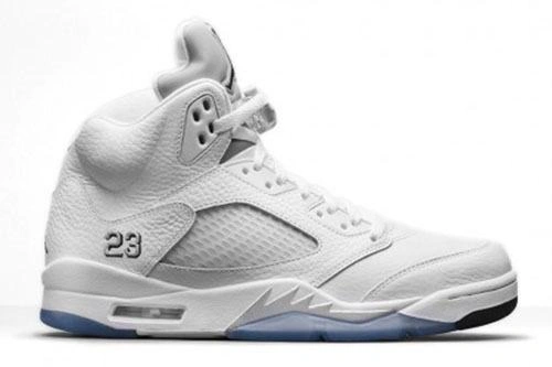 Air Jordan 5 Retro White Metallic Silver