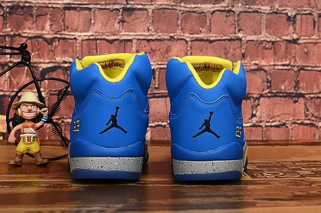 Air Jordan 5 Royal Blue Yellow-1