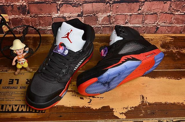 Cheap Air Jordan 5 Silk Black Red-1