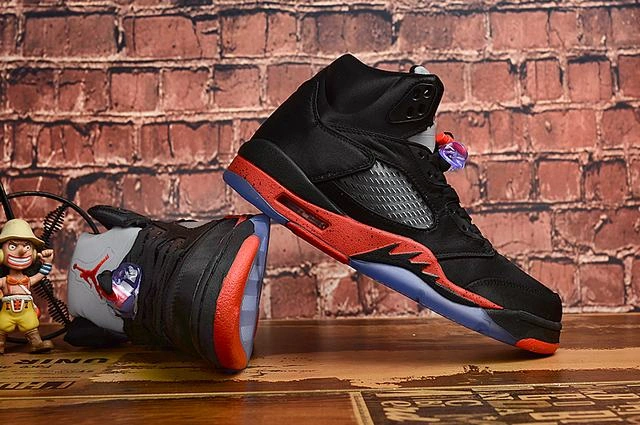 Cheap Air Jordan 5 Silk Black Red-1