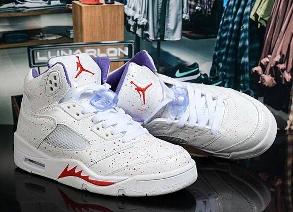 Air Jordan 5 White Flower Spot-1