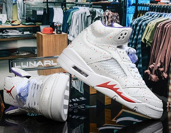 Air Jordan 5 White Flower Spot-1