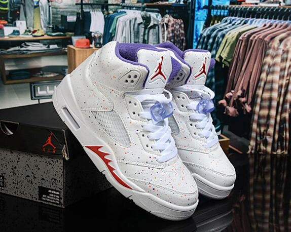 Air Jordan 5 White Flower Spot-1