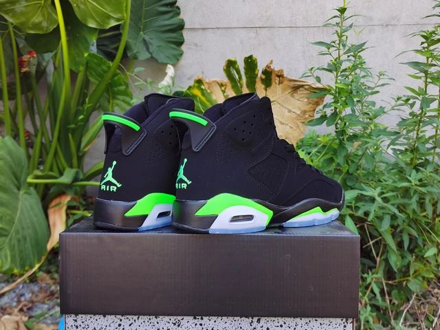 Air Jordan 6 Black Green Women