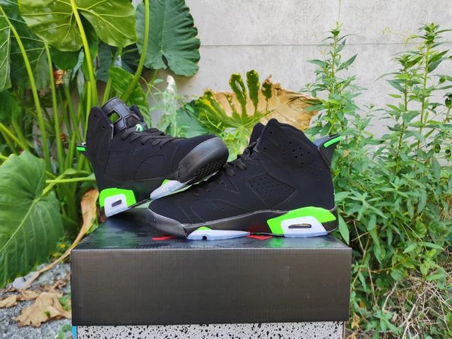 Air Jordan 6 Black Green Women