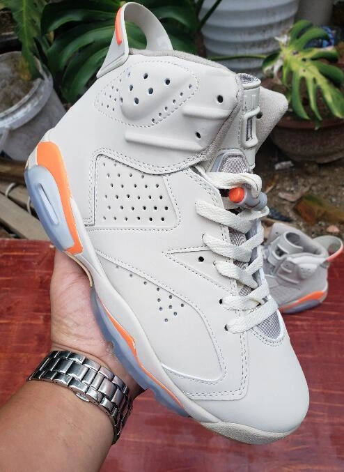 Air Jordan 6 Retro White Orange-1