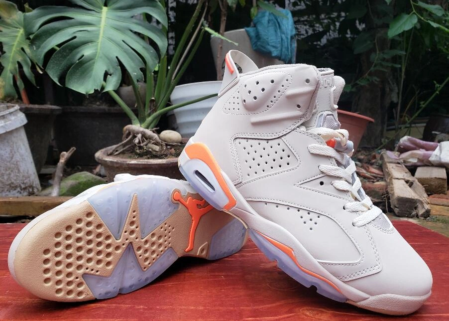 Air Jordan 6 Retro White Orange-1