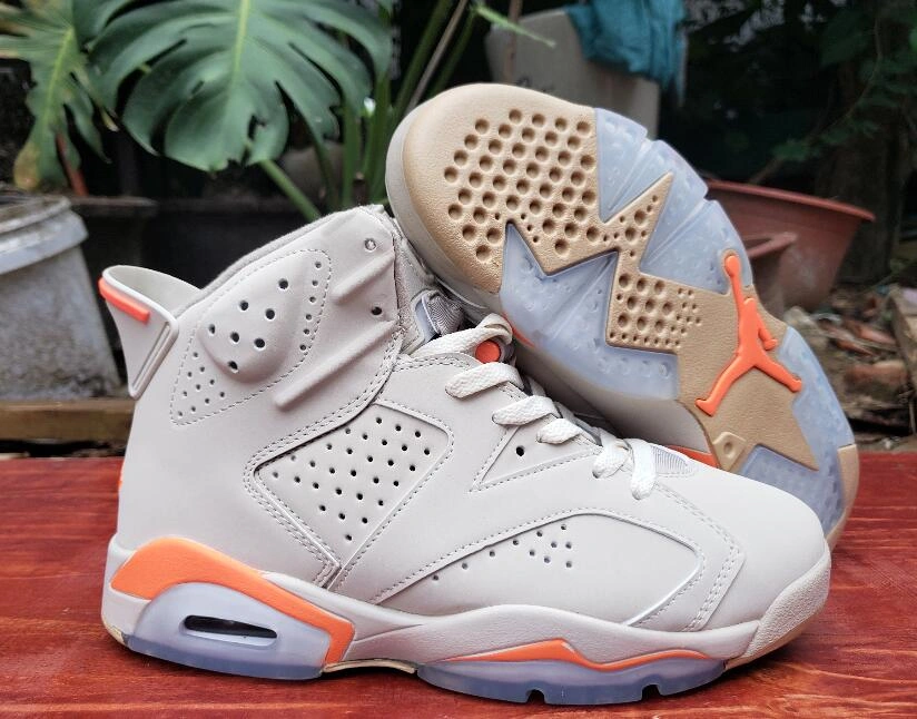 Air Jordan 6 Retro White Orange-1