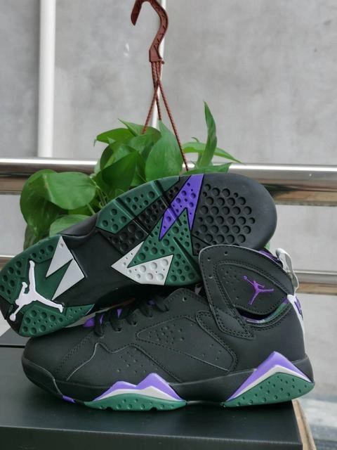 Air Jordan 7 Retro Black Gray Purple-1