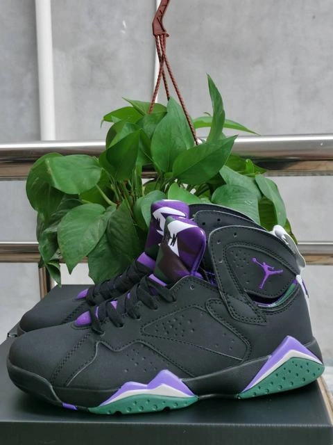 Air Jordan 7 Retro Black Gray Purple-1