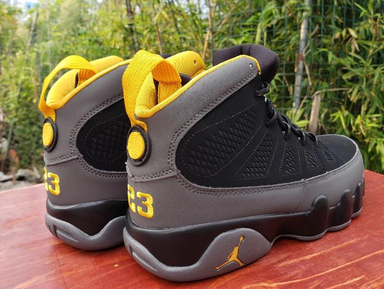 Air Jordan 9 Black Gray Yellow-1