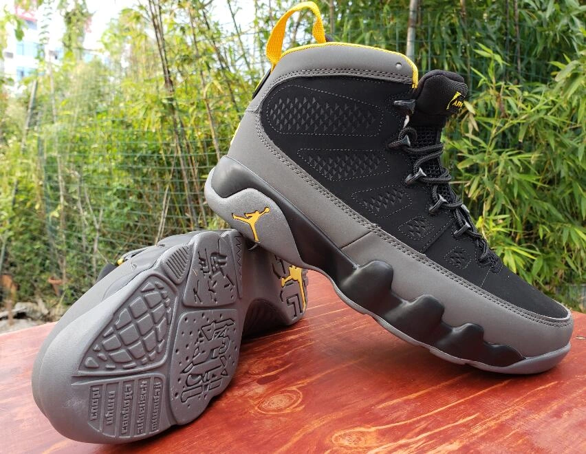 Air Jordan 9 Black Gray Yellow-1